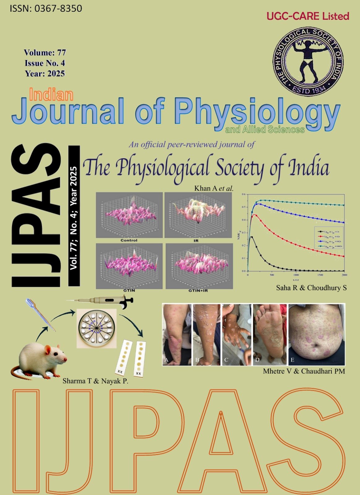 					View Vol. 77 No. 04 (2025): INDIAN JOURNAL OF PHYSIOLOGY AND ALLIED SCIENCES
				